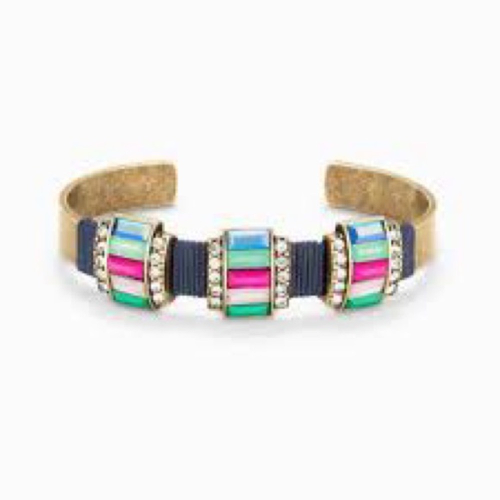 Stella & Dot Moxie Gem Multi Color Cuff Bracelet